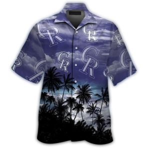 Colorado Rockies Summer Hawaiian Shirt - Coconut Beach Dawn Design