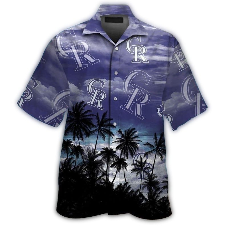 Colorado Rockies Coconut Beach Dawn Summer Vacation Hawaiian Shirt 1
