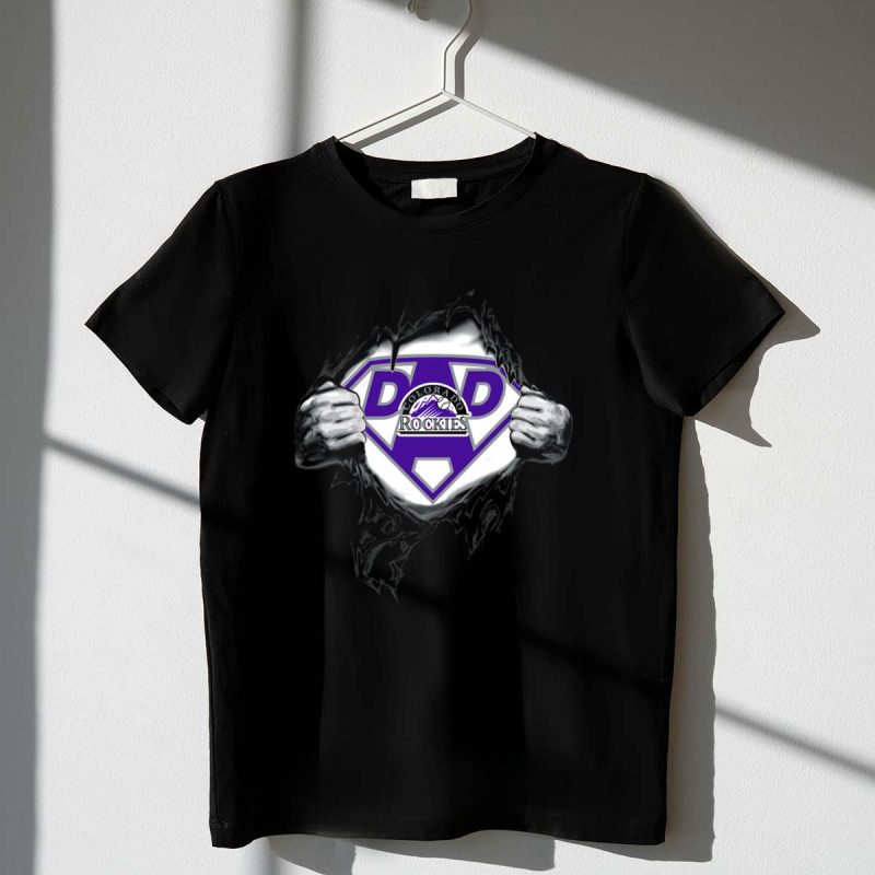 Colorado Rockies Dad Superhero Emblem T Shirt t shirt 1 1