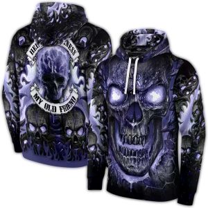 Demonic Skull All-Over Print Hoodie For Colorado Rockies Fans