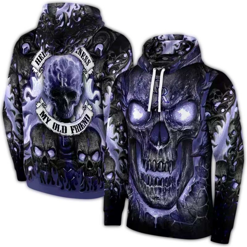Colorado Rockies Demonic Skull AOP Hoodie 1