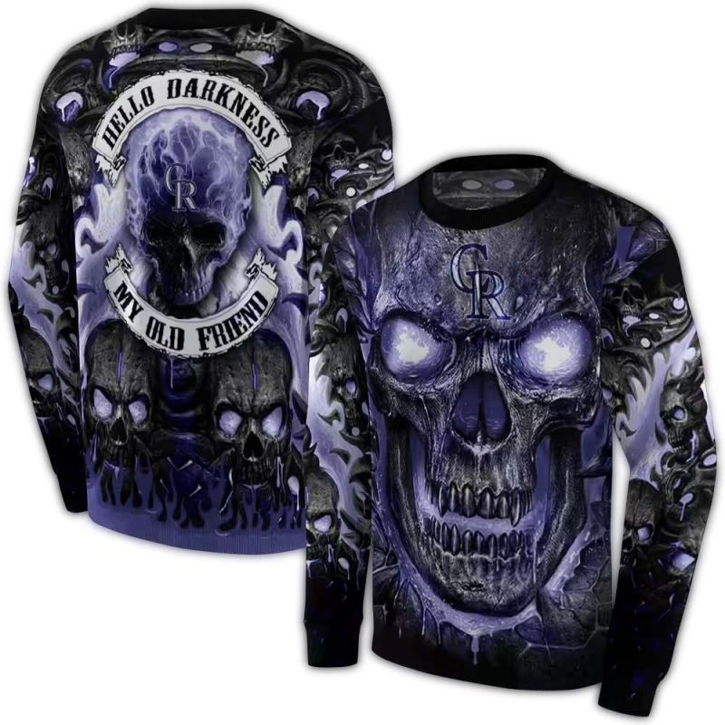 Colorado Rockies Demonic Skull AOP Sweatshirt 1