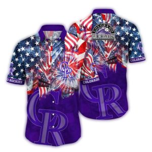 Colorado Rockies Fireworks Celebration Hawaiian Shirt For Fans