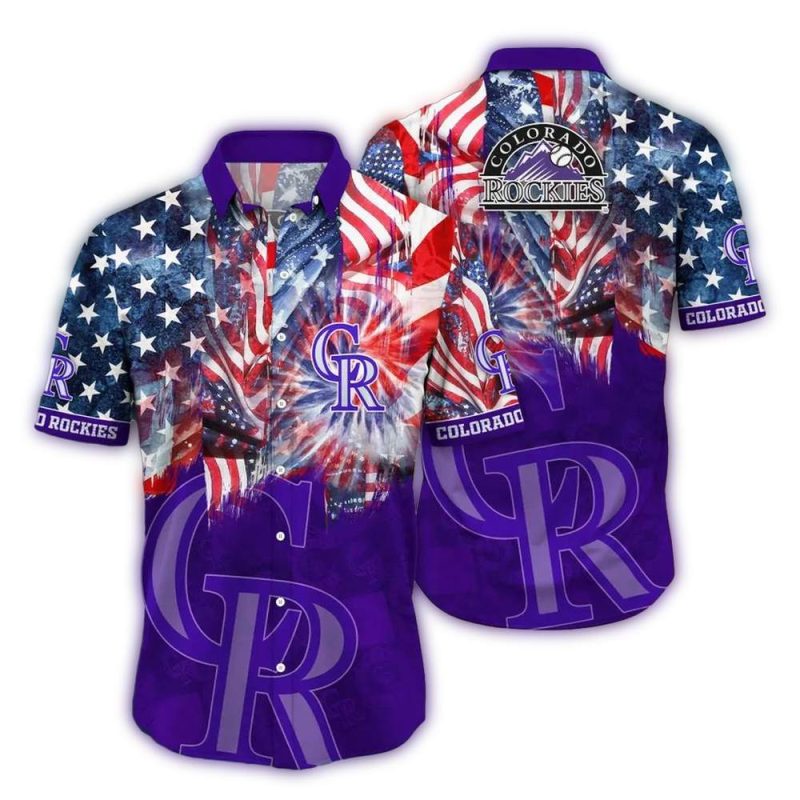 Colorado Rockies Fireworks Celebration Hawaiian Shirt 1
