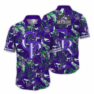 Vintage Colorado Rockies Floral Leaf Hawaiian Shirt For Fans