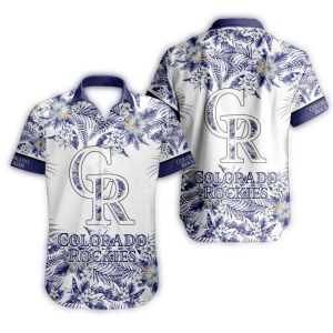 Colorado Rockies Floral Pattern Hawaiian Shirt For Summer Style