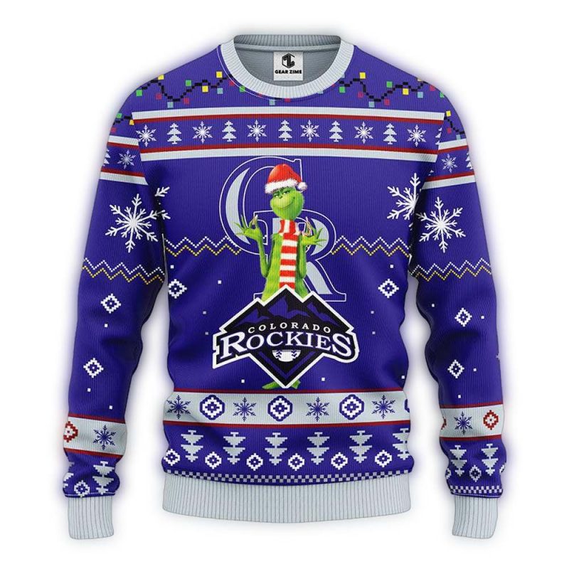 Colorado Rockies Funny Grinch Christmas Ugly Sweater 1