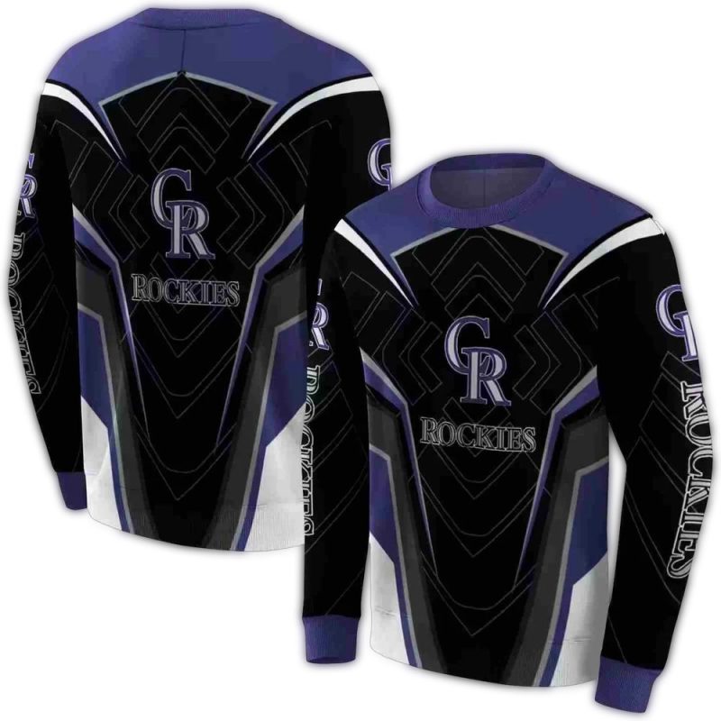 Colorado Rockies Futuristic Pattern AOP Sweatshirt 1