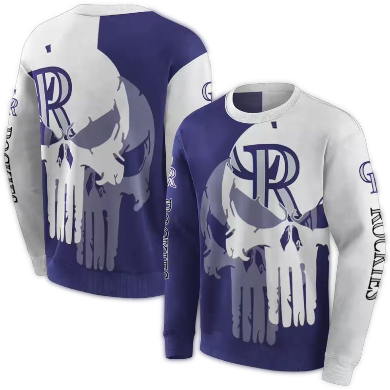 Colorado Rockies Graphic Punisher AOP Sweatshirt 1