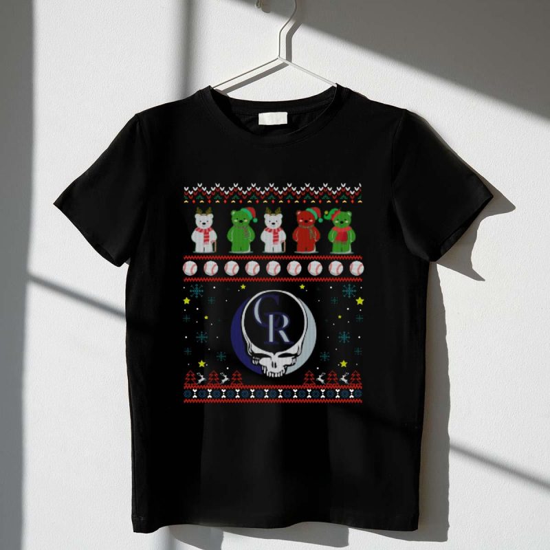 Colorado Rockies Grateful Dead Bears Holiday T Shirt t shirt 1 1