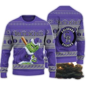 Colorado Rockies Grinch Stolen Christmas Holiday Sweater For Fans