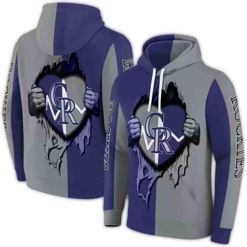 Colorado Rockies Heartbeat Graphic AOP Hoodie 1