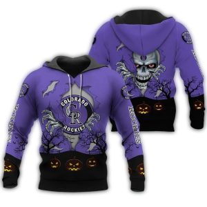 Colorado Rockies Halloween All-Over Print Hoodie For Fans