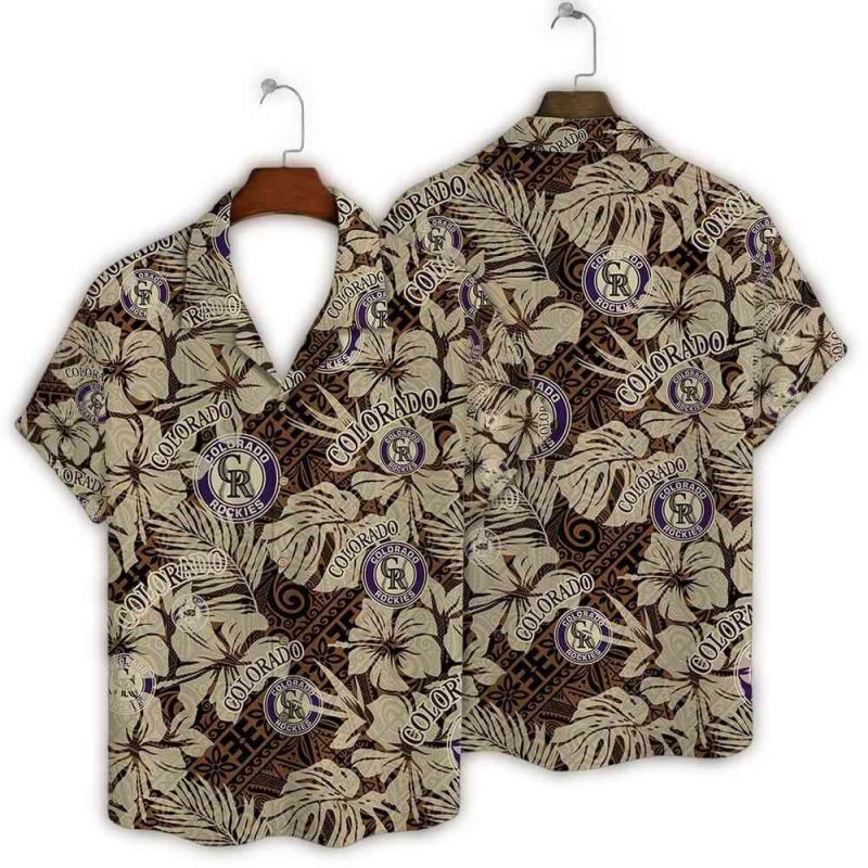 Colorado Rockies Island Fern Hawaiian Shirt 1