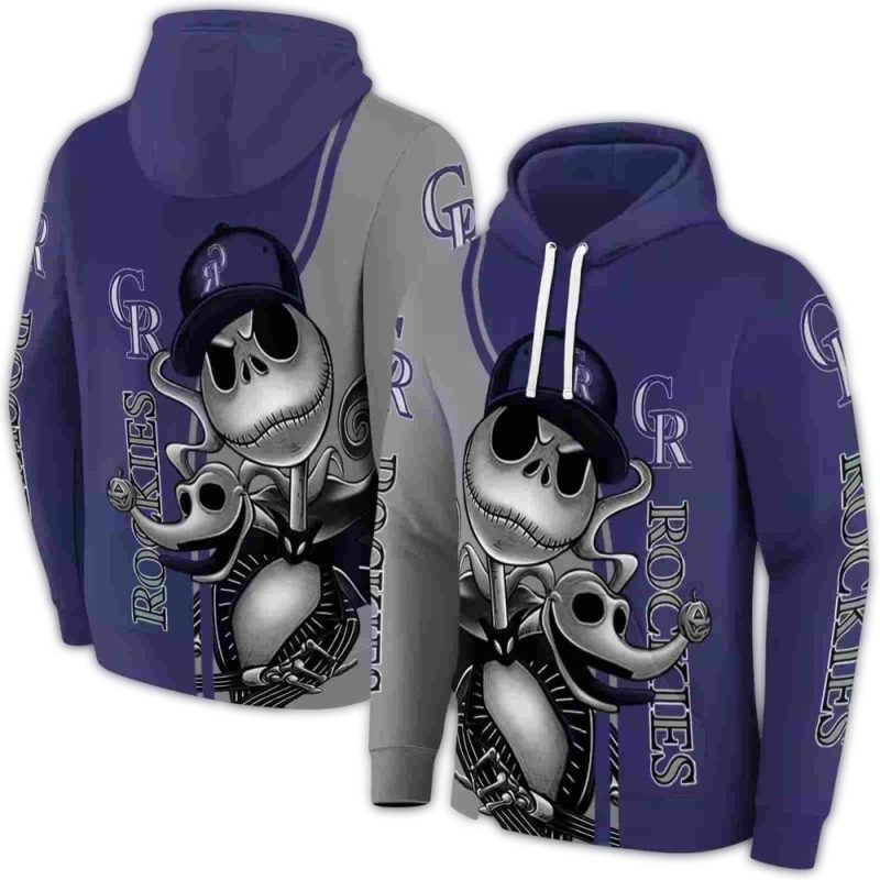 Colorado Rockies Jack Skellington AOP Hoodie 1