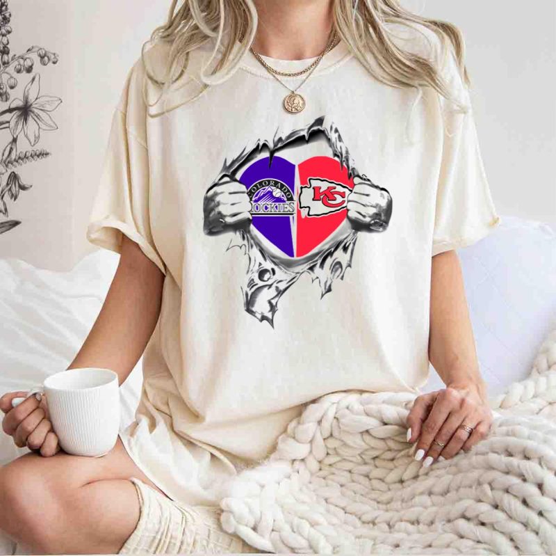 Colorado Rockies Kansas City Chiefs Its In My Heart T Shirt t shirt 1 1