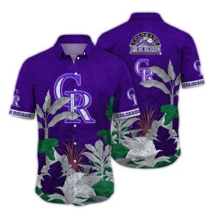 Vintage Colorado Rockies Landscape Hawaiian Shirt For Casual Summer Style