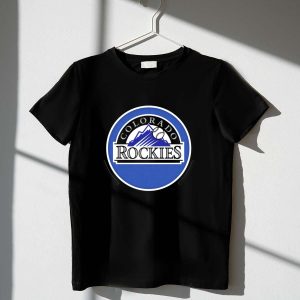 Colorado Rockies Logo Mountain T-Shirt - Baseball Fan Apparel