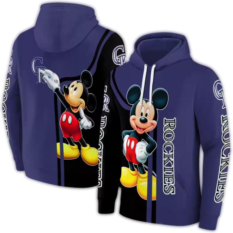 Colorado Rockies Mickey Mouse AOP Hoodie 1