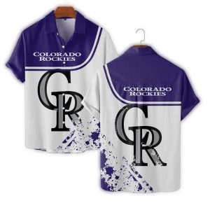 Minimalist Colorado Rockies Hawaiian Shirt For Casual Style