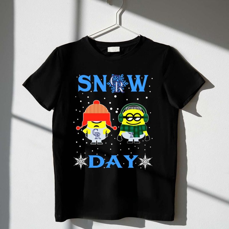 Colorado Rockies Minions Snow Day Fun T Shirt t shirt 1 1