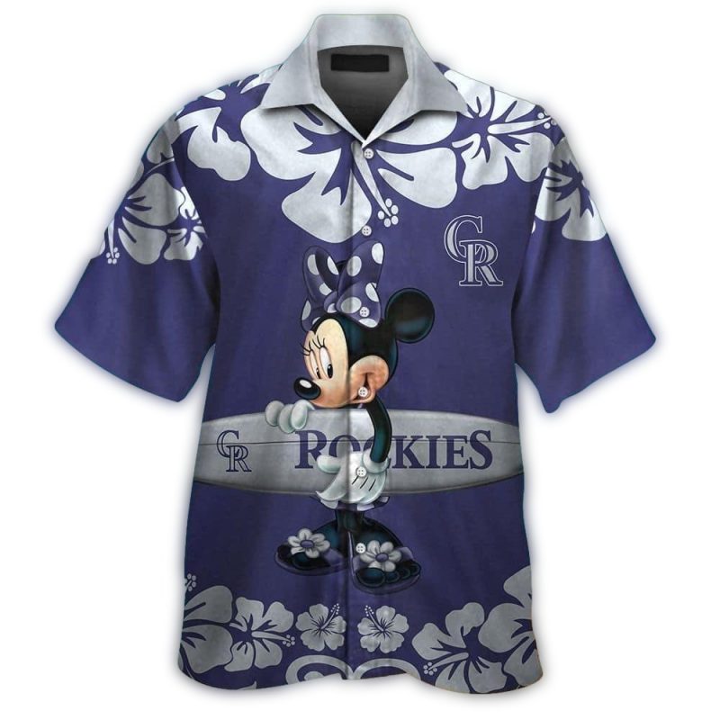 Colorado Rockies Minnie Mouse Surf Beach Hawaiian Shirt 1