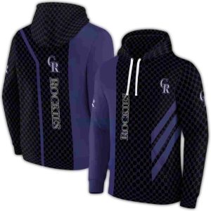 Colorado Rockies Monogram All-Over Print Hoodie For Fans