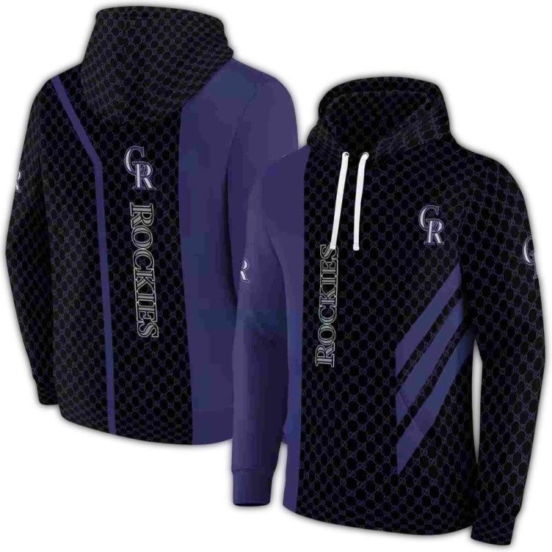 Colorado Rockies Monogram Pattern AOP Hoodie 1