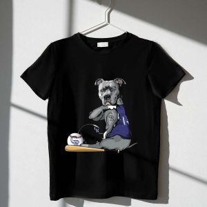 Colorado Rockies Pit Bull Baseball Bat & Helmet Graphic T-Shirt