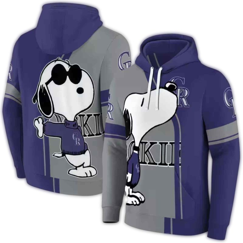 Colorado Rockies Playful Snoopy AOP Hoodie 1