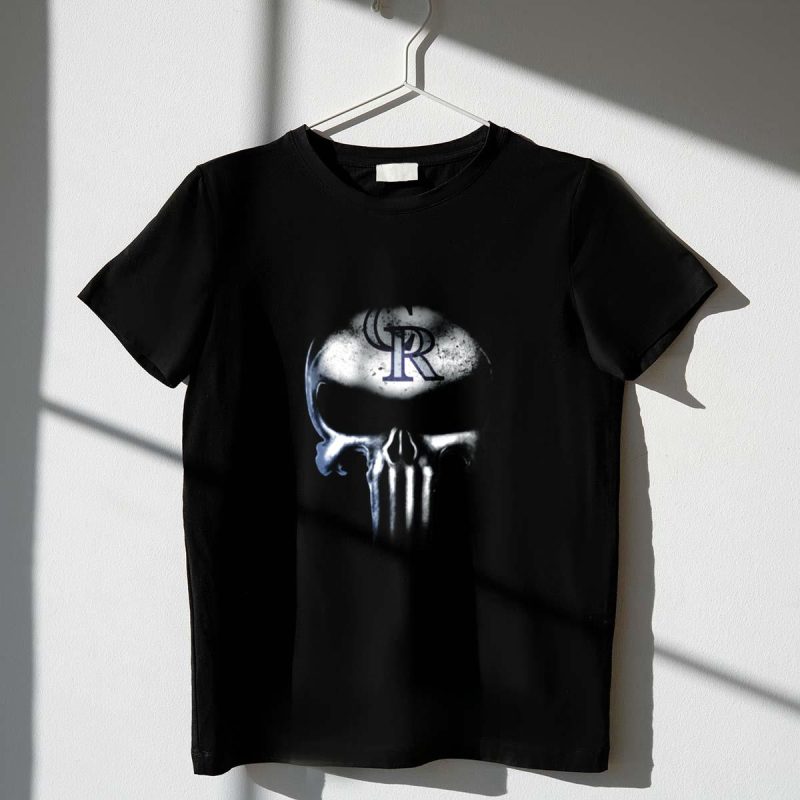 Colorado Rockies Punisher Skull Emblem for Fans T Shirt t shirt 1 1