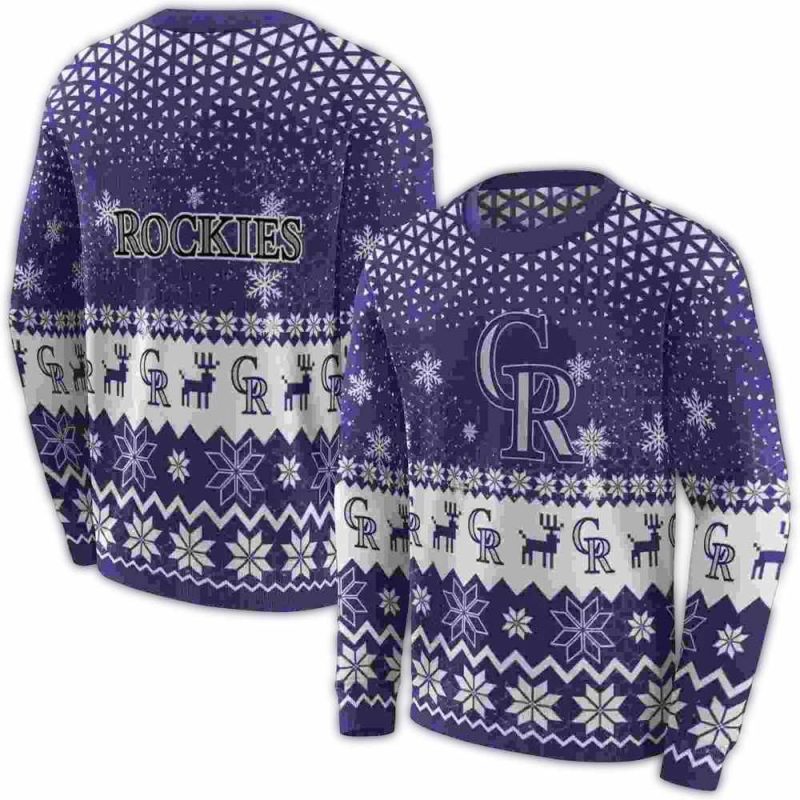 Colorado Rockies Reindeer Motif AOP Sweatshirt 1
