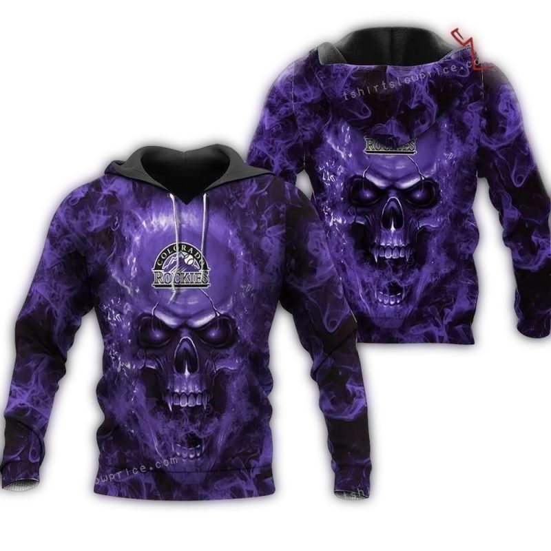 Colorado Rockies Skull AOP Hoodie 1