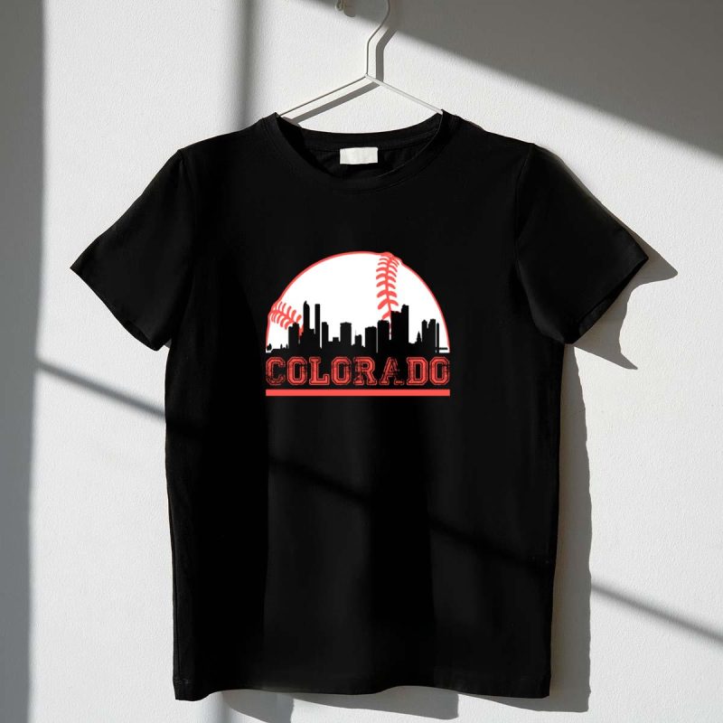 Colorado Rockies Skyline Baseball Club Arts T Shirt t shirt 1 1