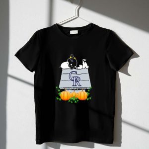 Colorado Rockies Snoopy Pumpkin House T-Shirt For Fans