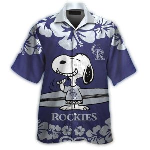 Colorado Rockies Snoopy Surf Tropical Hawaiian Shirt For Men & Women