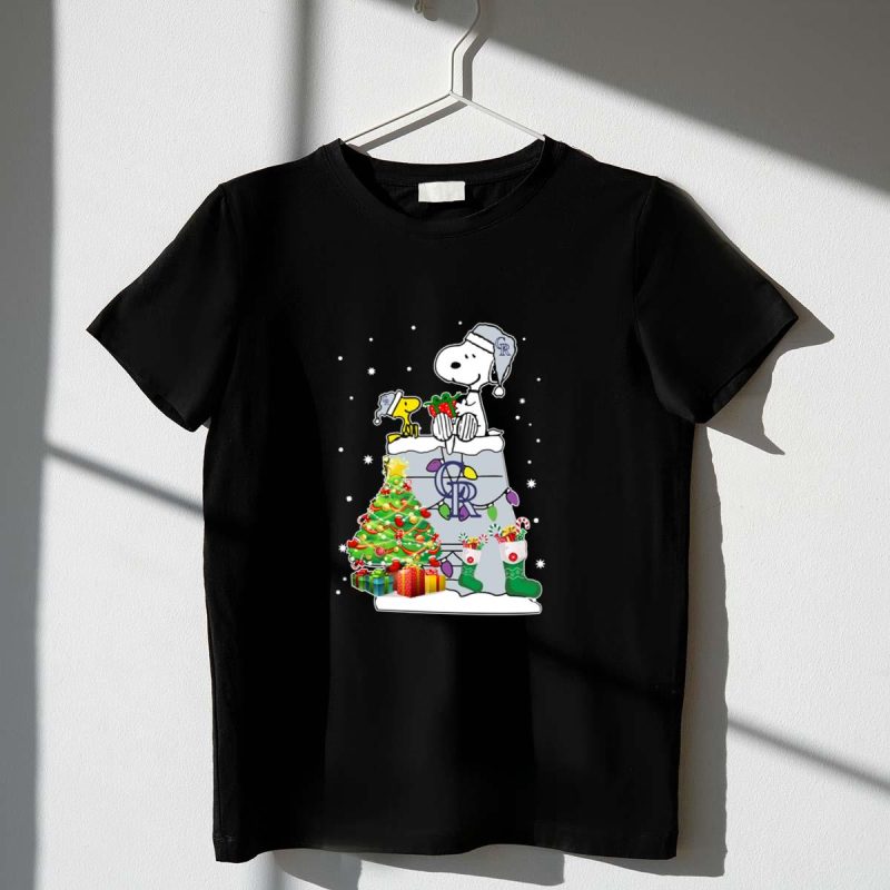 Colorado Rockies Snoopy Woodstock Christmas Shirt t shirt 1 1