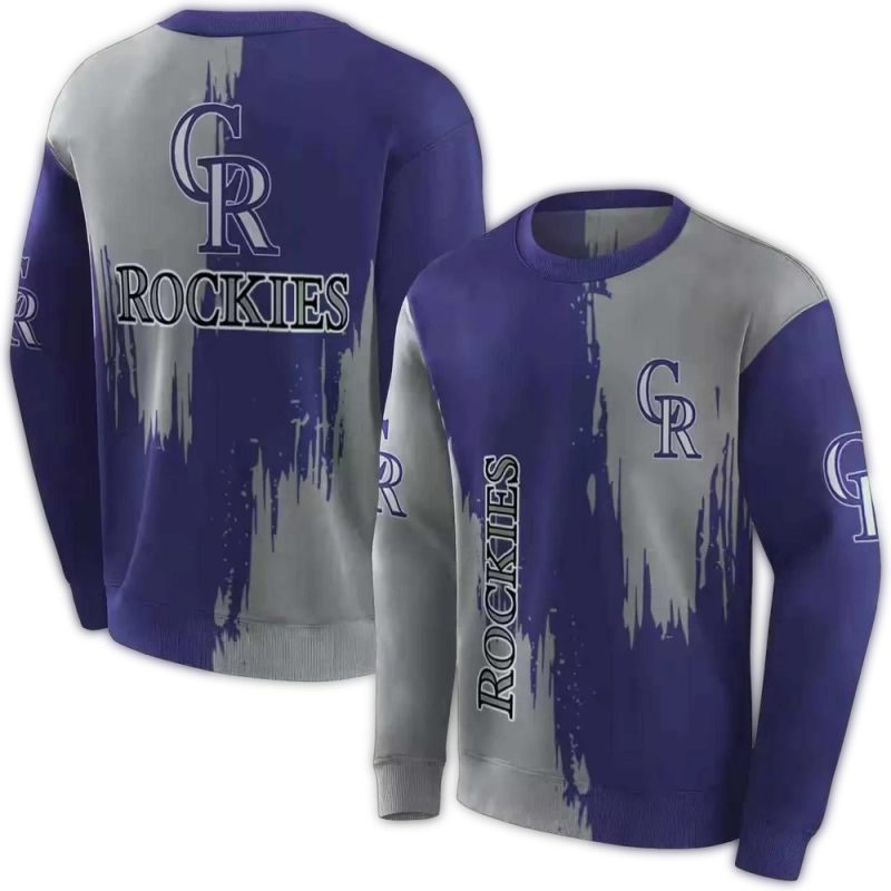 Colorado Rockies Splatter Effect AOP Sweatshirt 1
