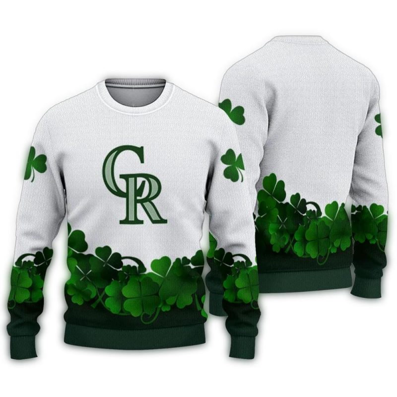 Colorado Rockies St Patrick Ugly Sweater 1