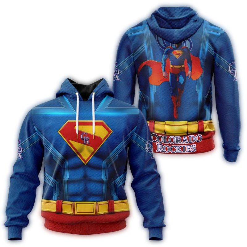 Colorado Rockies Superman AOP Hoodie 1