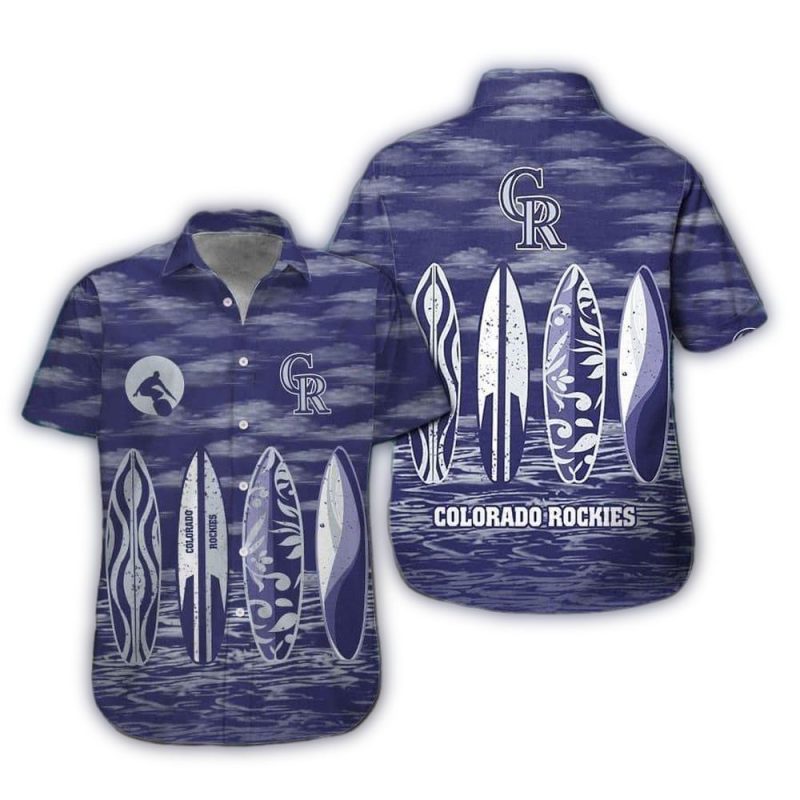 Colorado Rockies Surf Beach Hawaiian Shirt 1
