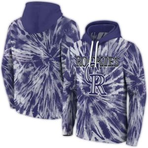 Colorado Rockies Tie Dye All-Over Print Hoodie For Fans