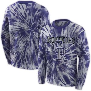 Colorado Rockies Tie-Dye All-Over Print Sweatshirt For Fans