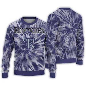 Colorado Rockies Tie Dye Sweatshirt - Fun & Cozy Team Apparel