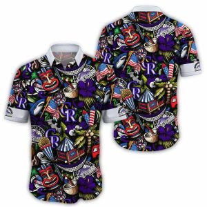 Colorado Rockies Tiki Celebration Hawaiian Shirt For Fans And Parties