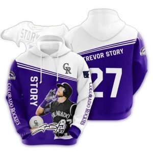 Trevor Story Colorado Rockies All Over Print Hoodie For Fans