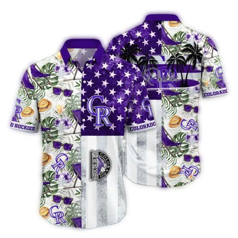 Colorado Rockies Tropical Stars Hawaiian Shirt 1