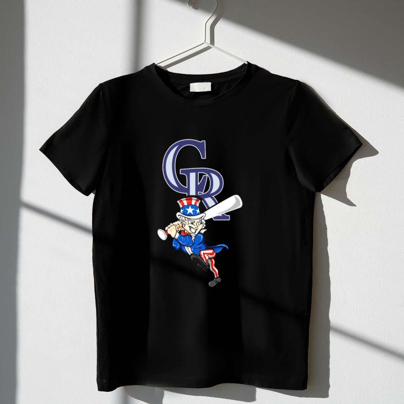 Colorado Rockies Uncle Sam Baseball 4th July GR T Shirt t shirt 1 1