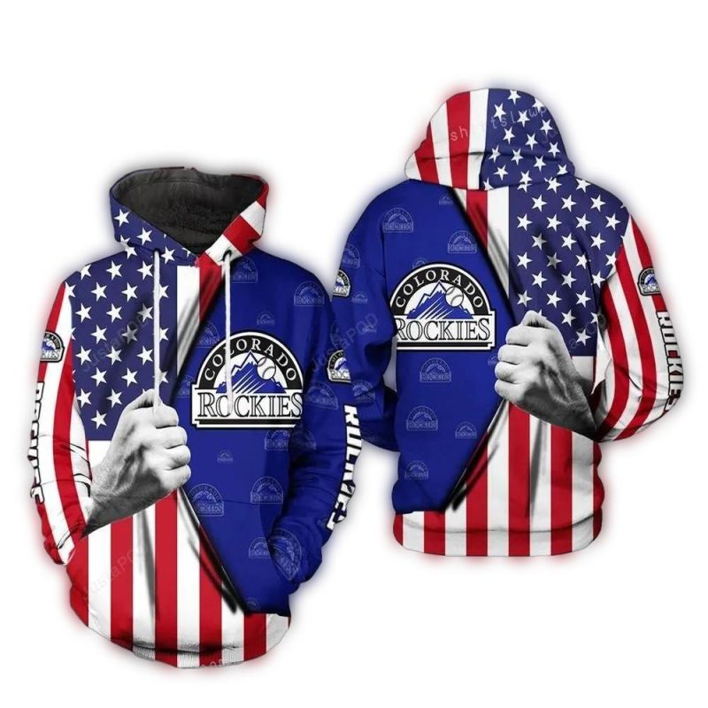 Colorado Rockies Us Flag Blood Inside Me AOP Hoodie 1