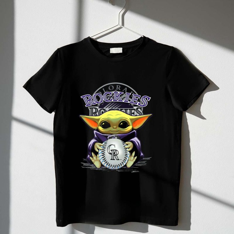 Colorado Rockies Yoda with Baseball T Shirt t shirt 1 1